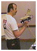 James holding his Linus Robot